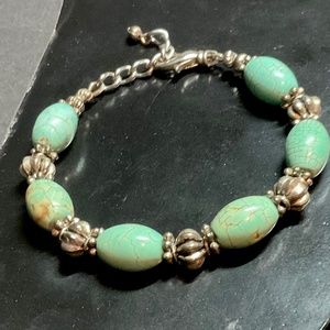 Apostle Creations Turquoise and Silver Bracelet